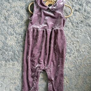 Velvet Sleeveless Baby Romper